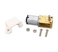 Marhynchus Motor con Engranaje Helicoidal, Motor de Engranaje Reductor Mini de 3 V, Aleación de Zinc, Latón, 1 Eje, 30 RPM, Asiento Fijo, Relación 1 236 para Proyectos de Transmisión de Modelos de