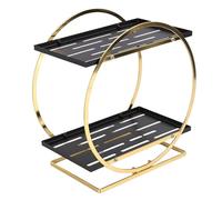 Marhynchus Organizador de Mostrador de Baño, Organizador de Maquillaje de Baño de Hierro con 3 Niveles de Almacenamiento para Ahorrar Espacio, Estante Cosmético con Revestimiento Impermeable para