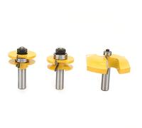 Marhynchus Panel Elevado en el Enrutador de Panel Elevado de OGEE Cutter de Fresa de Carpintería Duradera para Carpinteros Profesionales y Entusiastas de la Carpintería, 3 Piezas 1/2 Broca de