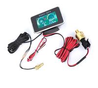 Marhynchus Pantalla 4 en 1, Pantalla Digital LCD para Automóvil, Voltímetro, Medidor de con Operación de Voltaje Ultra Amplio, Función Antivibración, Funciones de Combinación Libre para Voltaje,