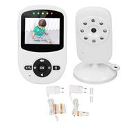 Marhynchus Pantalla de Cámara de Monitor de bebé de 2.4 Pulgadas Pantalla LCD 640x480 Resolución con 2.4 GHz Audio Inalámbrico Sensor de Temperatura de Visión Nocturna para la Seguridad (Enchufe de