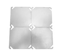 Marhynchus Paquete de 4 Cubiertas de Caja de Conexiones Metálica de | Metal Resistente Al óxido, Montaje de 4 Ranuras, Pintable para Pared, Cubierta Ciega Plana Cuadrada para Caja Eléctrica, Se