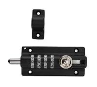 Marhynchus Perno de Bloqueo Combinado Aleación de Zinc Perno de Bloqueo de 4 Dígitos Pestillo de Puerta Digital Recodificable 123 X 48 X 40 Mm para Cercas de Puertas de Piscina Gabinetes Agrícolas y