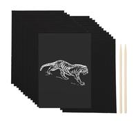 Marhynchus Pintura Artística, Papel para Rascar, Tablero para Rascar, Kits de Manualidades, Papel Artístico para Rascar para Niños y Adultos, 60 Hojas con Revestimiento Negro, Tamaño A4, (SILVER)