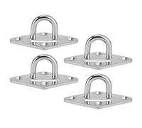 Marhynchus Placa de Ojo de Acero Inoxidable de 4 Uds., Placa de Anclaje Resistente para Montaje en Pared de Techo, Hamacas, Columpios, Decoraciones de Equipos Deportivos