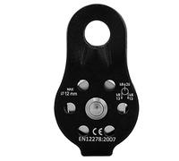 Marhynchus Polea de Escalada de Alta Resistencia 26KN, Bloque de Polea de Cuerda, Equipo de Escalada en Roca con de Aleación de Aluminio para Transporte de Cuerda de 12mm (BLACK)