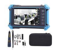 Marhynchus Probador de CCTV Portátil de 5 Pulgadas, 4K H.265 IP CVBS CVI TVI AHD Probador de Red con Interfaz de Pantalla HD Entrada VGA, para Sistemas de Televisión de (Enchufe europeo de 100 a 240