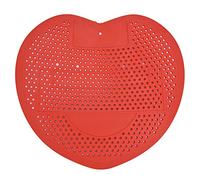 Marhynchus Protector para Orinal Alfombrilla para Orinal Desodorante para Forma de Corazón Universal para Baño Oficina Restaurante con Diseño Antibloqueo a Prueba de Salpic (rojo)
