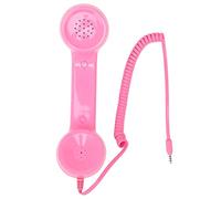 Marhynchus Receptor de Portátil de Teléfono Retro para Teléfono para Teléfonos Celulares Receptor de Teléfono Móvil con Enchufe de 3.5 Mm para Teléfonos Inteligentes Computadoras 1m Cable (Rosado)