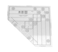 Marhynchus Regla de Acolchado con Cuadrícula, Regla de Costura Acrílica de 6, 8 y 10 Pulgadas con Bloques Ananas y Cuadrícula Transparente Antideslizante para Diseño de Patrones de Costura