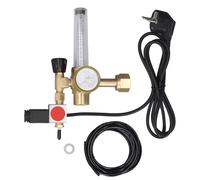 Marhynchus Regulador de CO2 con Válvula Solenoide, Medidor de Presión de Caudalímetro de 0-4000 PSI para Invernaderos, Tiendas de Cultivo Hidropónico de Interior (Enchufe europeo 220V)