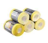 Marhynchus Rollo de Papel de Lija Papel Abrasivo 5 Piezas 5 M Desgarro Manual Amarillo 40 60 80 120 180 Grano para Madera Metal Pulido Pulido Lijado Manual para Taller Reparación del Hogar