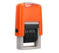 Marhynchus Sello de Fecha en Inglés, Estampado Profesional Transparente, Secado Rápido para Trabajo y Estudio, Sello Portátil para Uso en Oficina y Escuela (ORANGE)