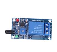 Marhynchus Sensibilidad Ajustable Módulo de relé de Detección de Llama, Detección de Gran Angular, Configuración Fácil con Bloque de Terminal Azul, Sensor de Detector de Fuego de Alta Sensibilidad
