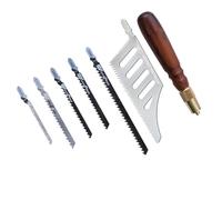 Marhynchus Sierra de Mano para Carpintería, Hoja de Acero con Alto Contenido de Carbono con Dientes Gruesos Finos Desmontables para Cortes Suaves y Limpios, Cómodo de Madera Hexagonal,