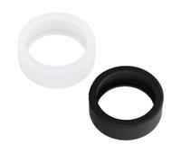 Marhynchus Smart Ring Funda de Silicona Delgada Flexible Resistente a los Arañazos Agradable para la Piel Blanco y Negro 2 Piezas (M)