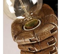 Marhynchus Soporte Decorativo para Lámpara de Pared, Material de Hierro, Diseño Artístico, Forma única de Puño, Ideal para Bar, Oficina o Uso Doméstico (Mano Derecha)