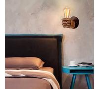 Marhynchus Soporte Decorativo para Lámpara de Pared, Material de Hierro, Diseño Artístico, Forma única de Puño, Ideal para Bar, Oficina o Uso Doméstico (Mano Izquierda)