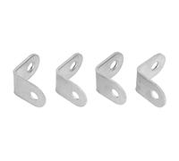 Marhynchus Soporte en L de 20 Piezas, Soporte de ángulo Recto de Acero Inoxidable, de Esquina Resistente para Gabinetes y Estanterías, Incluye Juego de Tornillos