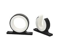 Marhynchus Soporte Horizontal para Caña de Pescar, Paquete de 2, Soporte de Aluminio Montado en Barco con Anillo de Bloqueo para Cañas de Pescar en Barcos, Coches, Camiones, RV (Black)