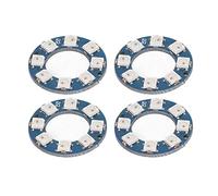Marhynchus Tablero de Lámpara de Anillo LED WS2812 5050 Módulo de Luz RGB 4 Piezas 8 LED 5 V Digital 32 Mm de Diámetro Exterior 18 Mm de Diámetro Interior para Proyectos de Decoración de