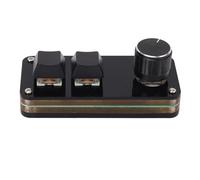 Marhynchus Teclado Mecánico para Juegos de 2 Teclas con Perilla Giratoria e Interruptores Intercambiables en Caliente, Teclado Macro Programable para Trabajo y Juegos, Mini con
