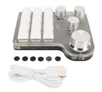 Marhynchus Teclado Personalizado, Teclado Programable Macro de 6 Teclas, Teclado Macro Mecánico para Juegos Macro, Teclado de Perilla Personalizado, Interruptor Rojo Hotswap, Teclados para