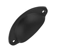 Marhynchus Tirador de Tirador de Concha, Tirador de 10 Uds., Tiradores de Cajón, Tiradores Decorativos Vintage con Forma de Concha, Tiradores de Metal Retro para Armario de Cocina (Negro)