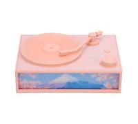 Marhynchus Tocadiscos Vintage, Diseño Retro con Subwoofer y Luz Ambiental, Salas de Estar en Casa y Amantes de la Música (Rosáceo)