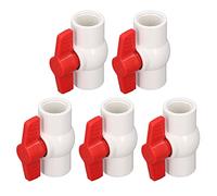 Marhynchus Válvula de Bola de Suministro de Agua, Interruptor de Tornillo de Plástico PVC, Accesorios de Conexión Rápida, ID de 25 Mm, 5 Piezas para Control de Flujo de Manguera en Rociadores, (20MM)