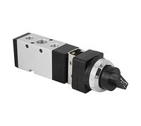 Marhynchus Válvula de Botón Mecánica, Válvula de Interruptor de 5 Vías de 2 Posiciones de Aleación de Aluminio para Sistemas Neumáticos G1/4 de Diámetro Nominal