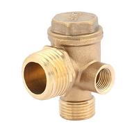 Marhynchus Válvula de retención, compresor de aire de latón de 3 puertos, válvula de retención roscada macho, válvula de retención del compresor de aire 10 * 16 * 20