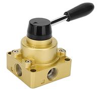 Marhynchus Válvula Manual de Palanca Giratoria, Construcción de Hierro Fundido, Control de 3 Posiciones y 4 Vías para Sistemas Neumáticos y Equipos Industriales