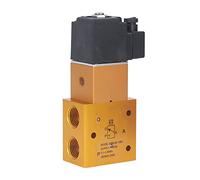 Marhynchus Válvula Solenoide de 3 Vías y 2 Posiciones Guía Exterior de Latón G1 2 pulg. 15 Mm AC220 V 0,1 a,4 MPa Válvula de Corte Rápido de 0,08 S para Control de Fluidos de Equipos de Producción