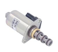 Marhynchus Válvula Solenoide de Bomba Hidráulica para Excavadora Válvula Solenoide Hidráulica de Acero de Aleación 12 V 2 Pines para Reparación de Excavadora Reemplazo para SK200 8 SK250 SK330 SK350 8