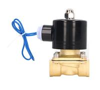 Marhynchus Válvula Solenoide Eléctrica de Latón, Normalmente Cerrada con Sello Viton para Agua y Gas, 1-1/2 Pulgada DC 12V, Ideal para Aplicaciones de Aceite (/2 pulg. CC 12 V)