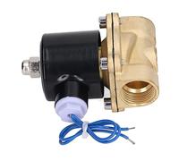 Marhynchus Válvula Solenoide Eléctrica de Latón, Normalmente Cerrada con Sello Viton para Agua y Gas, 1-1/2 Pulgada DC 12V, Ideal para Aplicaciones de Aceite (3/4 pulg. CC 12 V)