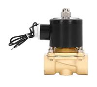 Marhynchus Válvula Solenoide Eléctrica de Latón, Normalmente Cerrada con Sello Viton para Agua y Gas, 1-1/2 Pulgada DC 12V, Ideal para Aplicaciones de Aceite (3/4 pulg. 24 V CC)