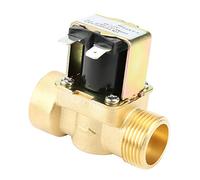 Marhynchus Válvula Solenoide Válvula de Agua Eléctrica de Latón DC 12V DN20 G3 4 NC Operada por Piloto 0.02 a 0.8MPa 32 a 176 Grados F para Control de Flujo de Tuberías de Suministro de Agua