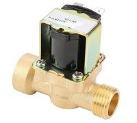 Marhynchus Válvula Solenoide Válvula de Agua Eléctrica NC de Latón DC 12V G1 2 DN15 Operada por Piloto 0.02 a 0.8MPa 32 a 176F para Control de Flujo de Suministro de Agua y Uso de Tuberías