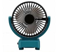 Marhynchus Ventilador Inalámbrico Portátil Ventilador de Construcción Giratorio de 360 grados 3 Velocidades Ajustables con Puertos USB A y Tipo C para Equipos de Construcción