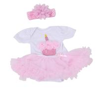 Marhynchus Vestido de Muñeca, Diseño en Forma de Vela con Borde de Encaje Rosa, Mano de Obra Exquisita, Decoración Encantadora para 20 Muñecas de 22 Pulgadas