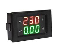 Marhynchus Voltímetro de CA Amperímetro 60-500V 0-50A Medidor de Corriente de Voltaje Digital LED de Pantalla Dual con Transformador Incorporado No Se Necesita Alimentación Externa para