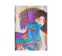 Maria and Mares Unlined Hardcover Journal: Hardcover, Wrap Closure, 120 gsm, ribbon marker, pouch (Mystical Horses)
