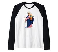 María Auxiliadora Mariana Católica Camiseta Manga Raglan