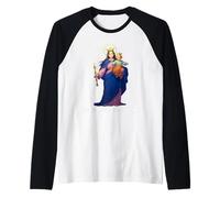 María Auxiliadora Mariana Católica Camiseta Manga Raglan