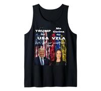 María Corina Machado por Venezuela y Trump por USA. Camiseta sin Mangas