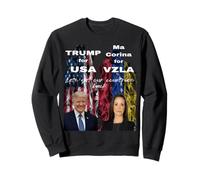 María Corina Machado por Venezuela y Trump por USA. Sudadera