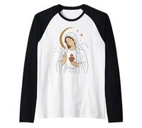 María Fe Católica Oración Religiosa Camiseta Manga Raglan