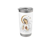 María Fe Católica Oración Religiosa Vaso térmico de acero inoxidable de doble pared